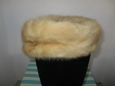 Vintage 1960's Cecile New York Original Blonde Mink Pillbox Hat • $20