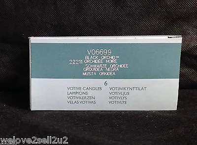 Partylite Black Orchid Votive Candles Box Of 6 • $9.99
