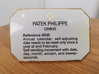 1990's Vintage PATEK PHILIPPE GENEVE  WATCH DISPLAY STAND 5035 Annual Calendar • $93.38