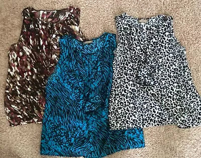 Miss Tina By Tina Knowles Ruffle Sleeveless Top - 3 Shirt Bundle! • $15