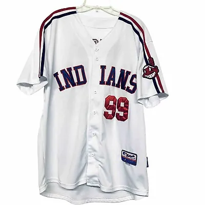 Charlie Sheen Ricky Vaughn #99 Cleveland Indians Major League Movie Jersey 50 M • $54.99