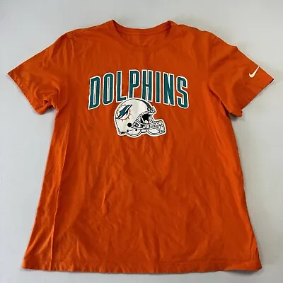 Nike Miami Dolphins Men's T-Shirt Football Short Sleeve NFL Orange Sz L • $13.50