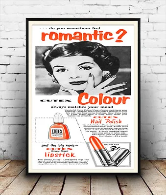 Cutex Colour  Vintage Nail Varnish Advertising Poster Reproduction. • £4.79