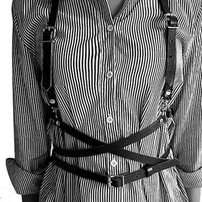 Fashion Trend Women Men Gothic Handmade PU Leather Harness Belts Waist Straps-wq • £7.67