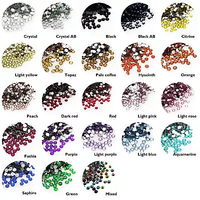 1000 High Quality Resin Crystal Flat Back Rhinestone Gems Nail Art Craft Face • £1.75