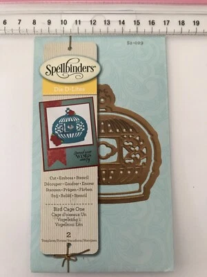 $9.19 • Buy Spellbinders Die D-Lites ‘Bird Cage One’ 2 Dies S2-029 Cuttlebug Compatible