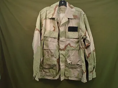 US Military 3 Color Desert Camo DCU Coat Shirt Twill Size Medium Short 1990 85-M • $29.95