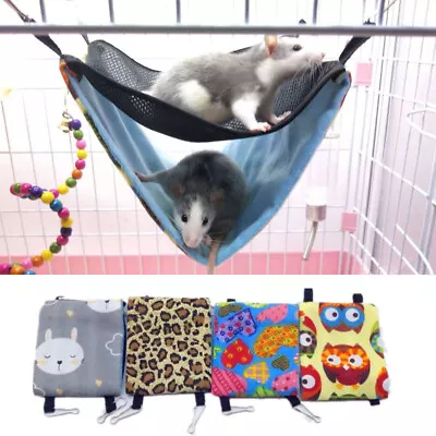 £3.11 • Buy Hamster Hammock Hanging House Sleeping Nest Bed Rat Hamster Toy Cage Accessories