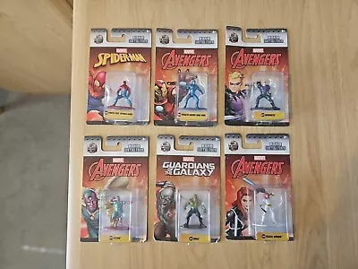 Marvel DIE CAST NANO METALFIGS 1.65  MINI COLLECTIBLE FIGURES X6 [L7]  • £21.99