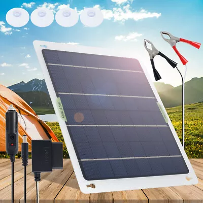 12V 40W Solar Panel Trickle Battery Charger Car Van Boat Caravan Camper AI • £21.62