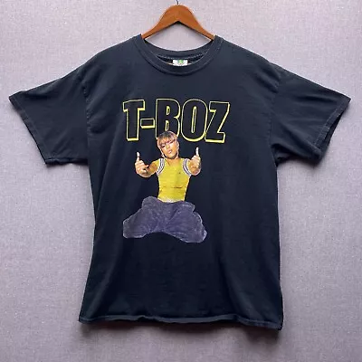 Cross Colours T-Boz Mens L TLC Hip Hop Rap Graphic Black Tee Shirt Vtg • $41.60