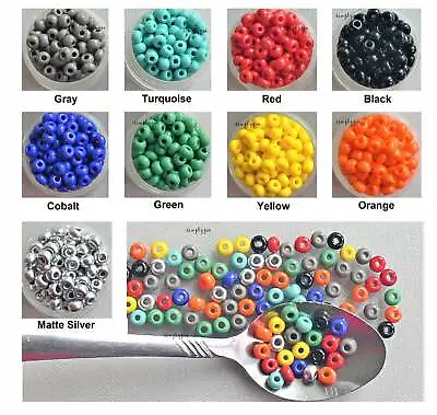 Czech Large Hole Glass Beads 50 Pcs Size2 2/0  • $4.95