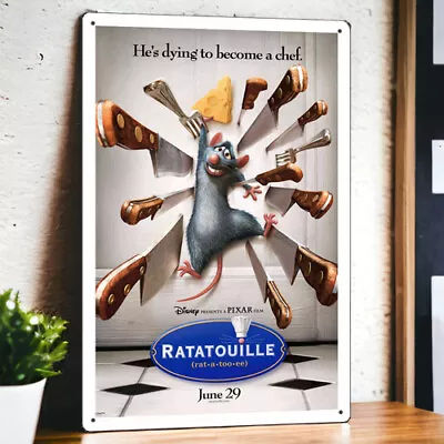 Ratatouille (2007) Metal Movie Poster Tin Sign Plaque Film 8 X12  • $6.99