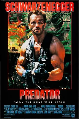 PREDATOR V1 RETRO 80s MOVIE POSTER Classic Greatest Cinema Wall Art Print A4 • £3.75