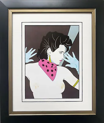 Patrick Nagel  Untitled #119  NEWLY CUSTOM FRAMED Art Deco Print Woman Playboy  • $69.99