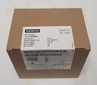 New Siemens 6ES7214-1AF40-0XB0 6ES7 214-1AF40-0XB0 SIMATIC S7-1200F CPU 1214 FC • $626.70