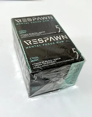 RESPAWN By 5 Gum Cool Mint Green Tea Sugar Free Mental Focus Gum 150 Sticks • $19.99