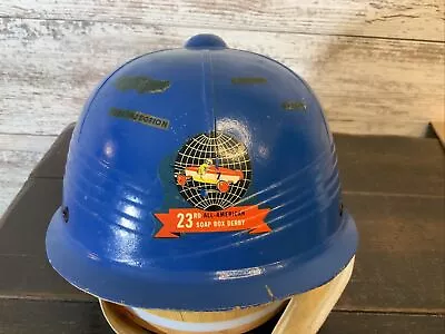 Vintage 1956 Soap Box Derby Fiberglass Helmet W/Cloth Chin Strap • $32