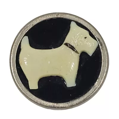 Antique Vintage Celluloid & Metal Scotty Dog Button 1 1/8” • $9.99