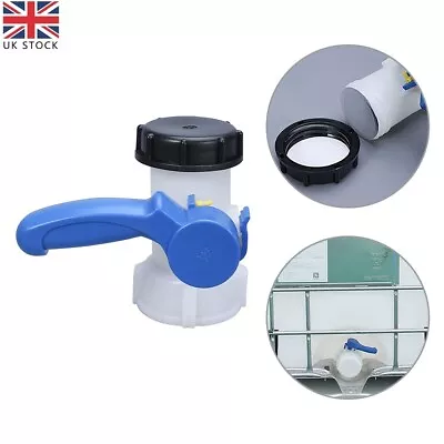 62mm IBC Tote Tank Butterfly Valve Taps Water Adapter IBC Tank Water Container • £13.99