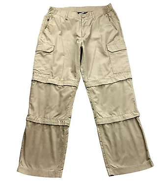 £11.99 • Buy PETER STORM Men's Cargo Trousers 34R Beige Convertible 3/4 And Shorts W34 L29 In