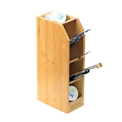 £12.49 • Buy 2UUL Tool Tidy Bamboo Organiser Storage Rack Station For Phone Repair Tools