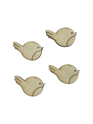 20x Robins Birds Flying With Detail 3cm Wood Craft Embelishments Laser Cut Shape • £3.15