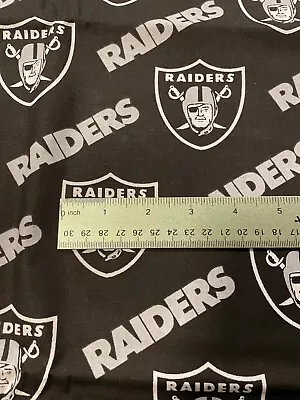 RAIDERS Cotton Fabric; By-the-Yard; 2 Yards Available.  New. • $12