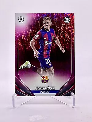 2023-24 Topps UEFA Club Competitions Fermin Lopez RC Pink Sparkle #38 • $0.99