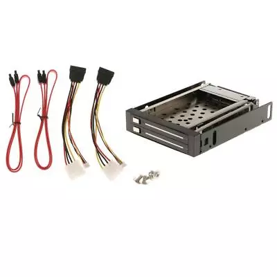 SATA II Hard Drive Mobile Rack Internal 2 Bay 2.5  HDD Enclosure Dual Bay • £30.28