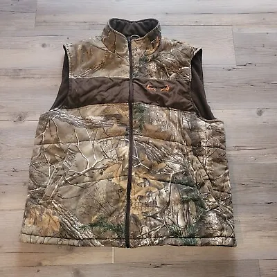 Realtree Bubble Fleece Lined Camouflage Hunting Vest Outdoor Winter Fall • $20.58