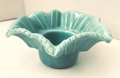 Vintage 1956 MIRAMAR Of California #611 TEAL Ruffle Planter Pottery • $9.99