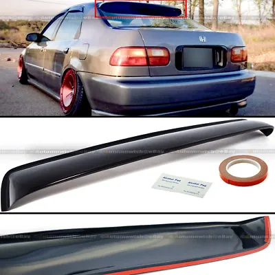 For 92-95 Civic 4DR Sedan Rear Window Roof Sun Rain Shade Vent Visor Spoiler • $42.89