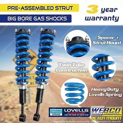 2 Inch 50mm Front Complete Strut Lift Kit Lovells Coil For Ford Ranger PX 18-on • $505