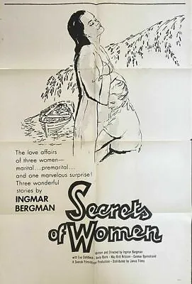 Secrets Of Women Ingmar Bergman Anita Björk Classic Original 27x41 Movie Poster • $49.99