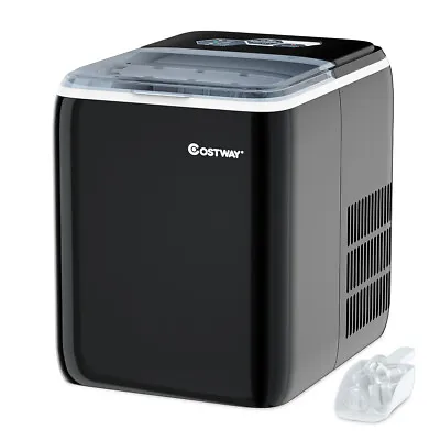 Costway Portable Countertop Ice Maker Machine 44Lbs/24H Self-Clean W/Scoop Black • $139.99