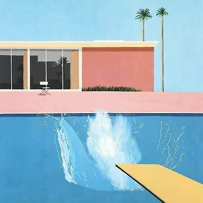 David Hockney A Bigger Splash CANVAS WALL HANGING PICTURE PRINT ART 20x20 Inch • £21.99