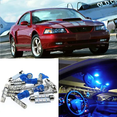 For 1999-2004 Ford Mustang Premium Blue LED Interior Lights Kit 7 Pieces • $10.54