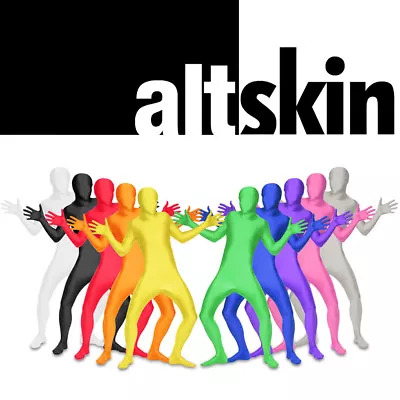 $29.95 • Buy New Zentai Suit-full Body Stretch Fabric Costume-altskin-red Blue Green Black