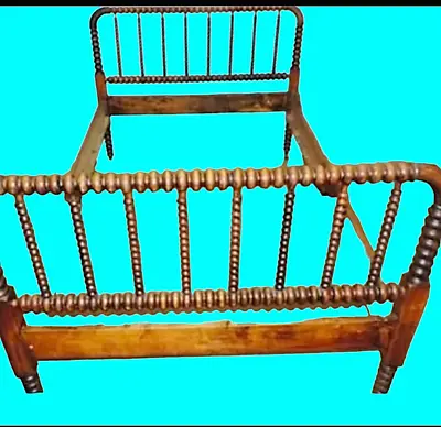 Antique Solid Mahogany Heirloom Spindle Spool Bed Jenny-Lind • $1395.95