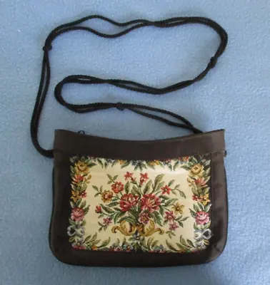 Vintage Floral Pattern Needlepoint Purse Bag Clutch • $7.95