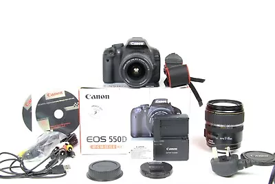 Canon EOS 550D 18.0MP Digital SLR Camera EF-S 18-55mm IS Lens EF-S 17-85mm Lens • £98