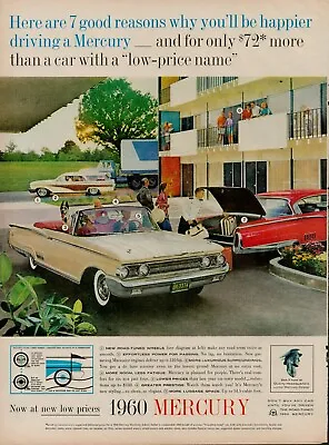 1959 Car Auto Mercury Convertible 1950s Vintage Print Ad Sedan Station Wagon • $9.93