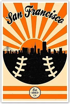 ArtsyCanvas San Francisco Giants Vintage Baseball Poster (12 X18 ) • $23