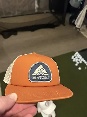 REI Co-op Trucker Hat Mesh Snapback Orange Member Colorado Hiking Skiing • $13.99