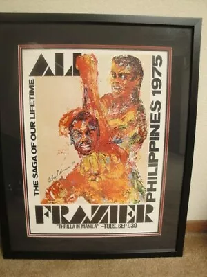 Leroy Neiman  Thrilla In Manilla  Boxing Poster Framed • $399.95