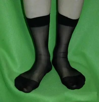 12 Pairs Men's Sheer Casual Dress Suit Socks Sheer See Through Soft Thin Pure • $27.99