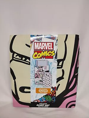 £17.99 • Buy Marvel Comics Reversible Single Duvet Set Superheroes Girls