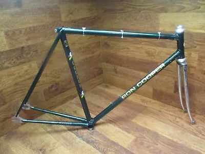 VINTAGE RON COOPER REYNOLDS STEEL LUGGED STEEL TRACK PISTA FRAME SET - 55 X 56 • $1099.99