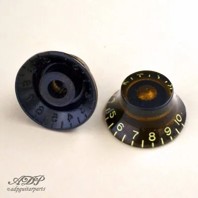 2 Chocolat Plexi US 24 Splines Hut-Form Bell Knobs TopHat Vintage • $10
